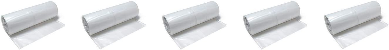 TRM Manufacturing 212C Weather All Plastic Sheeting, 212C, 12' X 200' 2 MIL, Translucent Visqueen, 1 roll, Clear (5-(Pack))