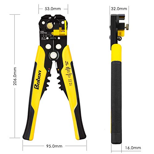 Baban Crimper Plier Set, Wire Stripper | Self-adjusting Cable Cutter Crimper, Automatic Wire Stripping Tool/Cutting Pliers Tool for Industry with 315 pcs Wire Terminal Crimp Connector