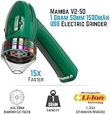 Mamba Grinders Electric Herb Grinder USB Portable 1g Green Metal view 2
