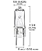 Simba Lighting Halogen Light Bulb G8 T4 35W JCD Bi-Pin (10 Pack) Longer 1.7