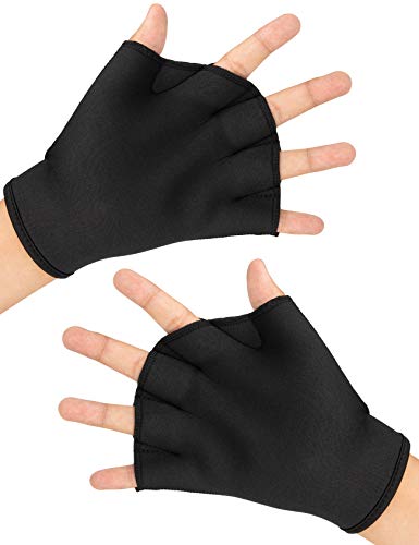 image for FitsT4 Sports FitsT4 Aqua Gloves Webbed Paddle Swim Gloves Fitness Wat