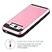 Galaxy Core Prime Case, EC Galaxy Prevail LTE Case, Hybrid Dual Layer Shockproof Bumper Wallet Case Cover with Card Holder for Samsung Galaxy Core Prime/Prevail LTE G360 (Hot Pink)