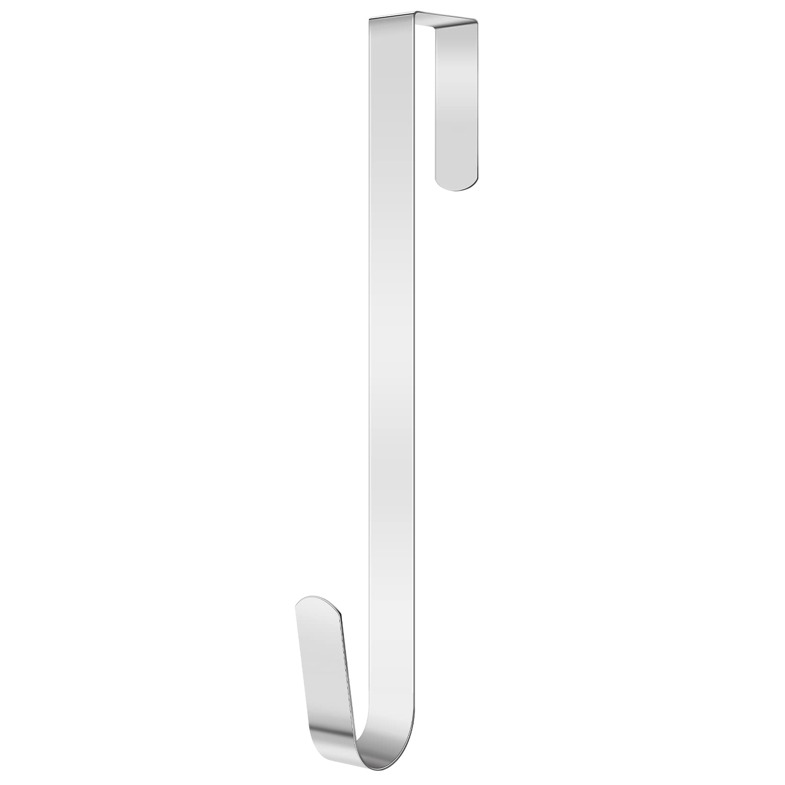 ELCOHO 12 Inches Metal Christmas Wreath Hangers Magnetic Hook Hanger Xmas Door Decorations Wreath Hook for Front Door Outdoor Decoration (Silver)