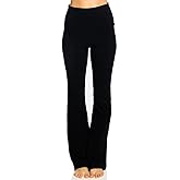 Hard Tail Roll Down Bootleg Flare Pant | Cotton-Blend | Adjustable Waist | Durable, Breathable Fabric | Flares Leggings Women | Made in USA (XS)