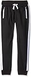 Southpole Big Boys Airmesh Jogger Pants with Zippered Pockets and Side Piping, Black, Medium