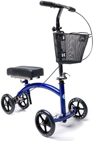 Deluxe Steerable Knee Walker Knee Scooter Knee Cycle Leg Walker Crutch Alternative in Blue by KneeRover