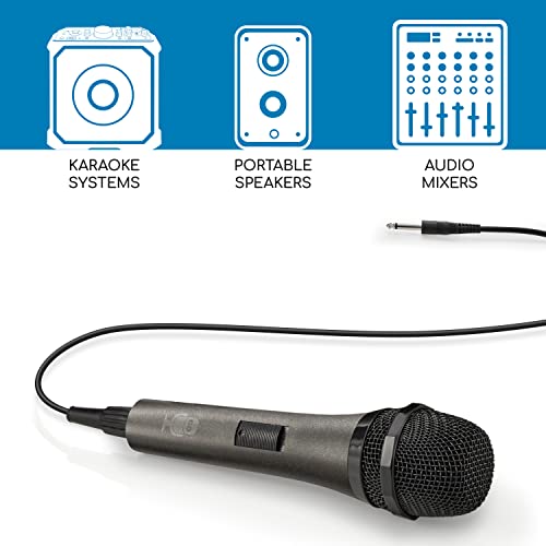 Singing Machine SMM205 Unidirectional Dynamic Karaoke Microphone with