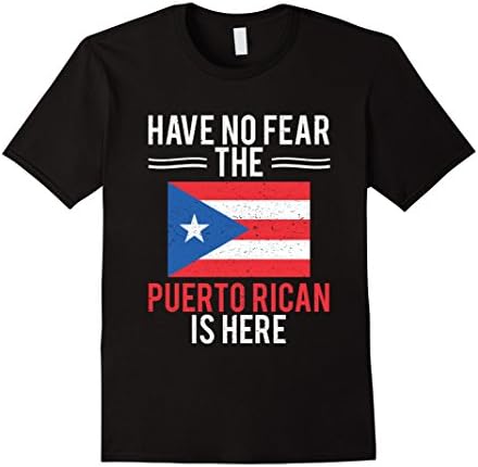 Men's Have No Fear The Puerto Rican Is Here Rico Pride T-Shirt XL Black