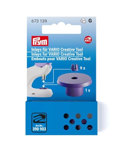 Prym Inlays for VARIO Creative Tool 390 903 - 9 Hole Plastic Tool Holder Set with Height Adjustment