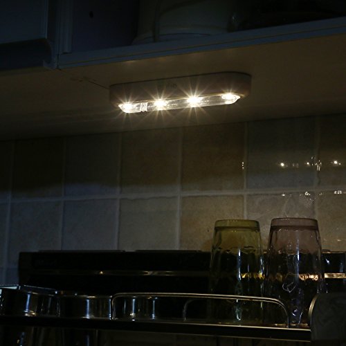image for OxyLED Closet Lights,Touch Light,4 LED Touch Tap Light,Stick-on Anywhe