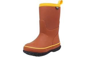 MCIKCC Kids Waterproof Rain Boots,High Snow Boots for Toddler Boys Girls,Textile Rubber Sole