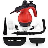 Comforday Steam Multi Purpose Handheld Cleaners High Pressure Steamer with 9-Piece Accessories, Perfect for Stain Removal, Carpet,Curtains, Car Seats,Floor,Window Cleaning, Red