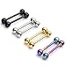 Jovivi 8pc 14G Mix-color Stainless Steel 5MM Ball Straight Barbell Tongue Rings Bars Piercing 5/8