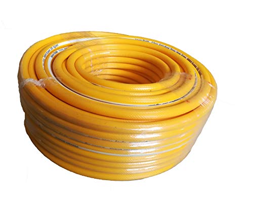 FasTrim Agri Spray Hose 5 Layers High Pressure Car Washer Water Pipe (50 m of 8.5 mm, Yellow)