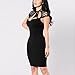 Goddessvan Women's Sexy Sleeveless Hollow Out Cocktail Party Mini Bodycon Clubwear Dress (S, Black)