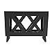 Oceanstar Contemporary Wood Magazine Rack, Black