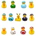 JOYIN 12 Pcs Filled Easter Eggs with Rubber Duck and Rabbit Duckies, Bright Colorful Prefilled Easter Eggs for Kids Fun Bath Toys, Basket Stuffers and Party Favors
