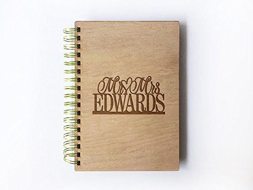Wedding Guest book (wood) - notebook - Mr & Mrs