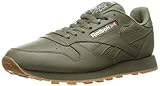 Reebok Men's CL Lthr Gum CU Fashion Sneaker, Hunter Green/White Gum, 11 M US