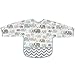 Kushies Cleanbib Waterproof Feeding Bib with Sleeves and Catch All/Crumb Catcher Pocket. Wipe Clean and Reuse! Lightweight for Comfort, Baby Boys and Girls, Unisex, 6-12 Months, White Elephants