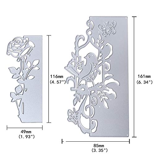 Conleke 2 Pieces Rose Cutting Die Flower Shape Embossing Dies Carbon Steel Die Cuts Stencils for DIY Scrapbooking Album Paper Card Template Making Craft Decoration