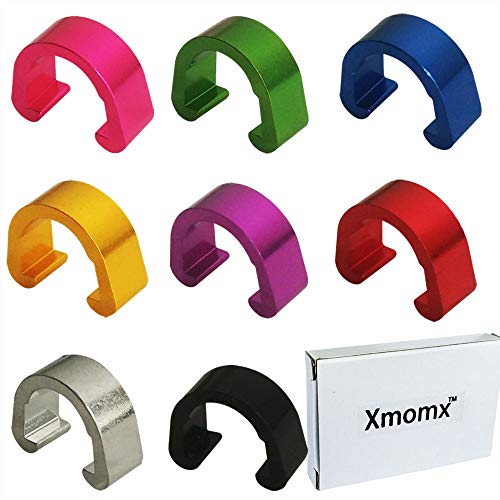 Xmomx C-Clips Clamps Aluminum Alloy Metal U-Clips Buckle MTB BMX Mountain Bike Bicycles Brake Cable derailleur Shifter Cable Guides Gear Cable Housing Hose 8 Colors 2 PCs in Each Color