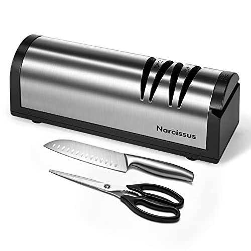 Narcissus Knife Sharpener, 2 Stage Electric Knife Sharpener for Home