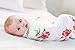 ADALINE Muslin Swaddle Blankets - Red Rose - Baby Girl Nursery Essentials - Silky Soft Bamboo Cotton (Large, 47x47)