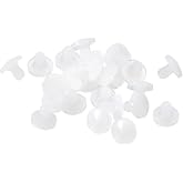 uxcell 26 Pcs Silicone Plugs, Rubber Round Snap in Locking Hole Plugs for 2.5-3mm Hole, Hole Stoppers Waterproof Hole Plug for Metal Tube, Furniture End Caps Inserts, Clear