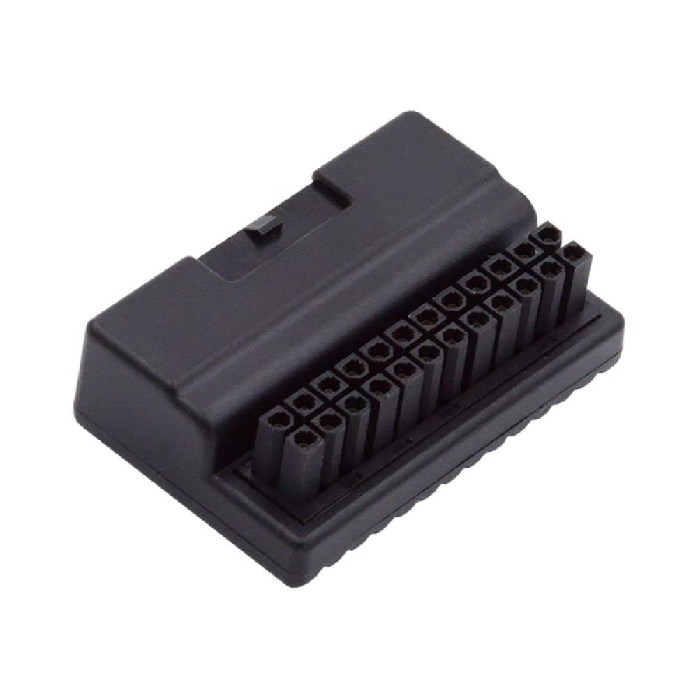 Photo 1 of Cablecc Overmold 90 Degree ATX 24Pin Female to 24pin Male Power Adapter Mainboard Motherboard for Desktops PC Supply