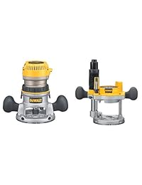 DEWALT DW618 2 1   4 HP Electrónico de velocidad variable fija   Router de base: