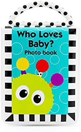 Sassy Developmental Look Book Photo Album | High Contrast Colors and Patterns | Drool Resistant Pages Hold Photos | Great Baby Shower Gift (Limited Edition)