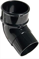 FloPlast 68mm Round Gutter Pipe 112 Degree Offset Bend Black Pack of 2 view 2