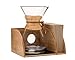 Cipamnel Organizer for Chemex Coffee Maker with Silicone Mat | Eco-Friendly, Durable & Water Resistant Bamboo | Designed for Baratza Encore Burr Grinders, Chemex Coffee Makers & Chemex Filters