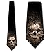 Three Rooker Skull Ties Mens Halloween Fossil Skeleton Necktie