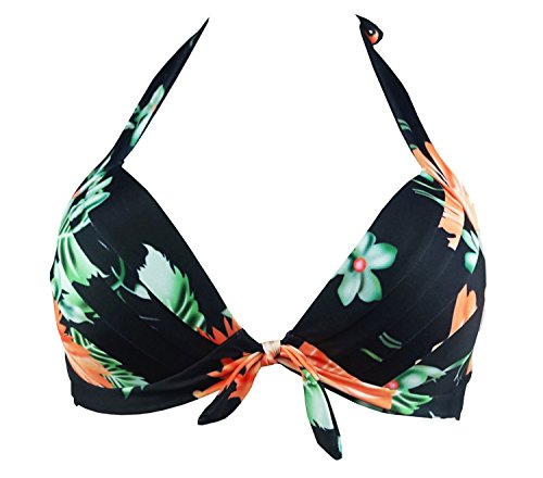 Cocoship Womens Retro Monroe Halter Bikini Top Bow Style Tie