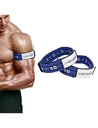 Bandas de entrenamiento de BFR de 1.5 in por RIGID EDITION, bandas de restricción de flujo sanguíneo para dar peso y rápido crecimiento muscular sin levantar pesos pesados; 1.5 in de ancho (brazos)