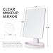 Uarter Lighted Makeup Mirrors Touch Screen 16 LEDs Square Desktop Cosmetic Mirror with Removable 10x Magnifying Mirrors (Batteries not Included)