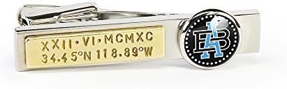 Prsonalized initial tie clip wedding gift with wooden gift box