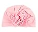 DANMY Baby Girl Hat with Rabbit Ears Toddlers Soft Turban Knot Bow Cap (Flower hat (8pcs))