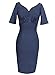 Vfemage Womens Elegant Sexy V Neck Ruched Wear to Work Party Bodycon Dress