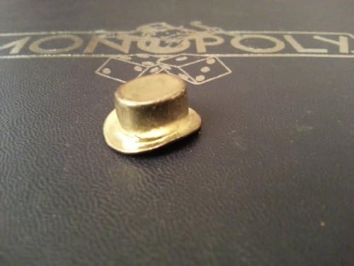 (Read Description Carefully) Monopoly - Deluxe Edition (Replacement Parts Only) Gold Looking Metal Game Token / Piece - Top Hat