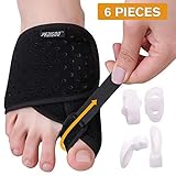 Bunion Corrector Bunion Relief Kit (Bunion Splints, Gel Toe Protect Separator Sleeves, Toe Separators) for Hallux Valgus-Day/Night Time Support for Men Women (M-L (Size 6-11))