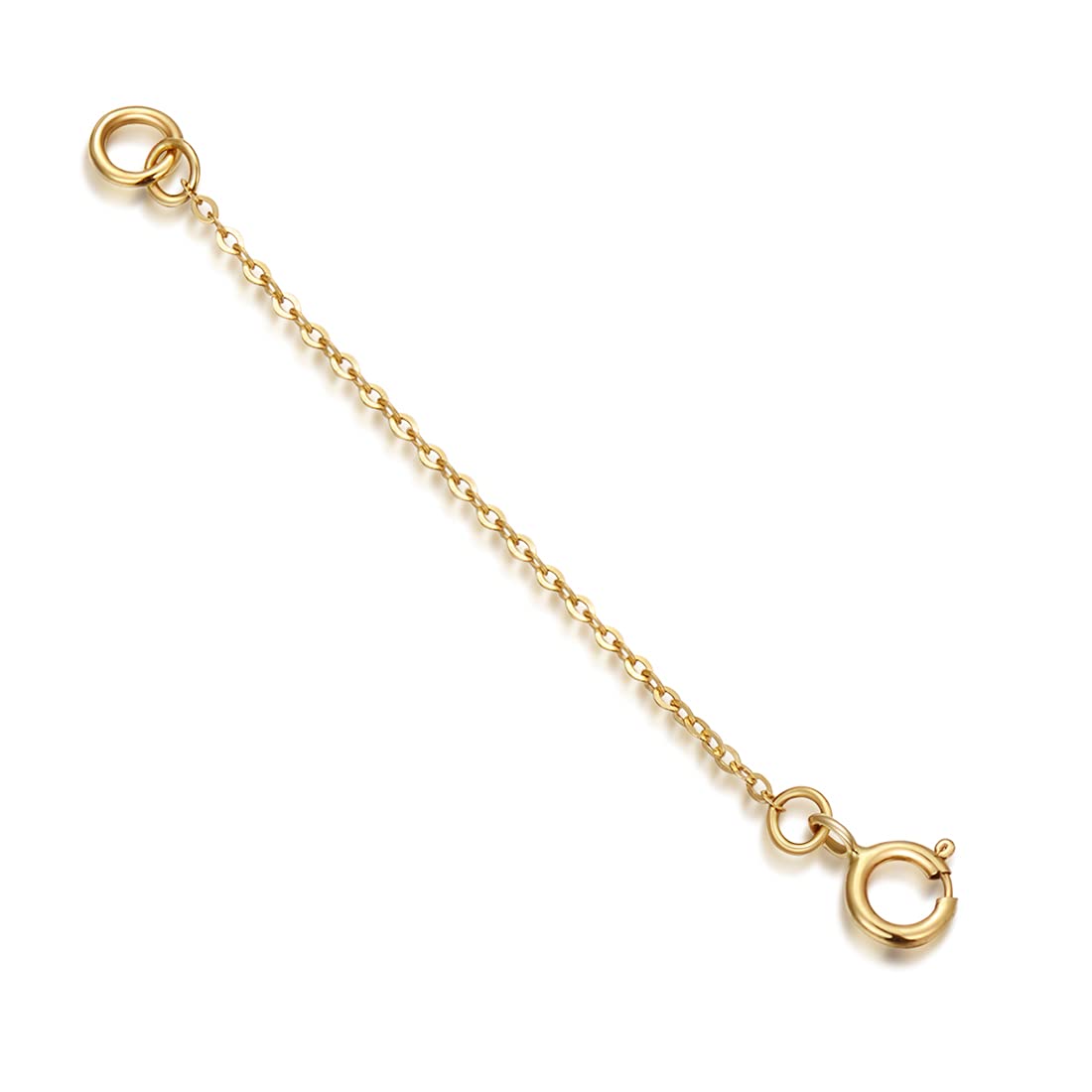 SISGEM 14 ct Gold Chain Extender for Necklace, Yellow Gold Bracelet Extender Necklace Extension, for Collar Choker Anklet (Length: 3")