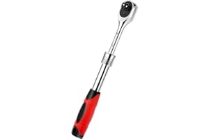 3/8" Square Socket Ratchet Wrench Telescopic Quick Release Ratchet Drive 72 Teeth Reversible Enlength Handle