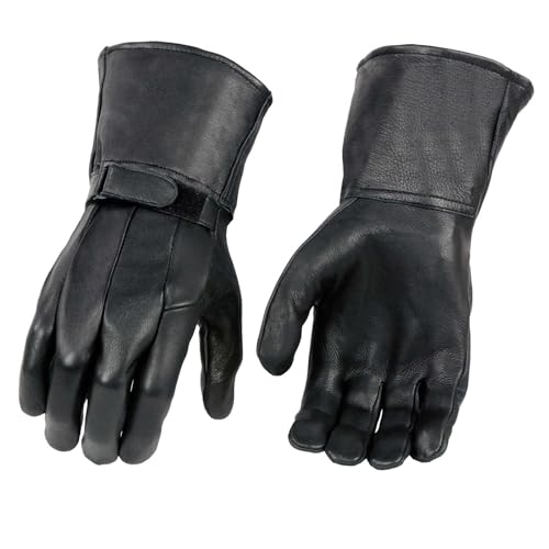 Milwaukee Leather Thermal Lined Gauntlet Glove w/Wrist Strap (X-Large)