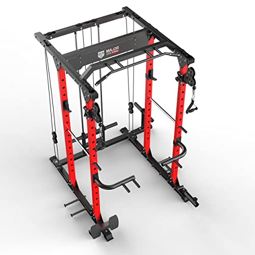 MAJOR LUTIE Power Cage, PLM03 1400lbs MultiFunction Power Rack with