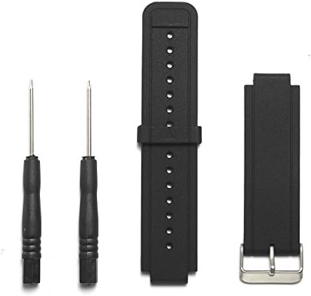 Fionatech Black Silicone Wrist Band Strap Bracelet For Garmin Vivoactive GPS Smart Watch