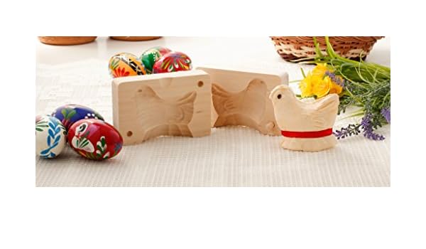 Tradicional de madera pollito mantequilla molde: Amazon.es: Hogar
