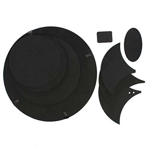 Easyflower Outdoor Camping Supplies Drum Kit Mutes,10Pcs Bass Snare Drum Sound Off Mute Silencer Drumming Rubber Practice Pad Set